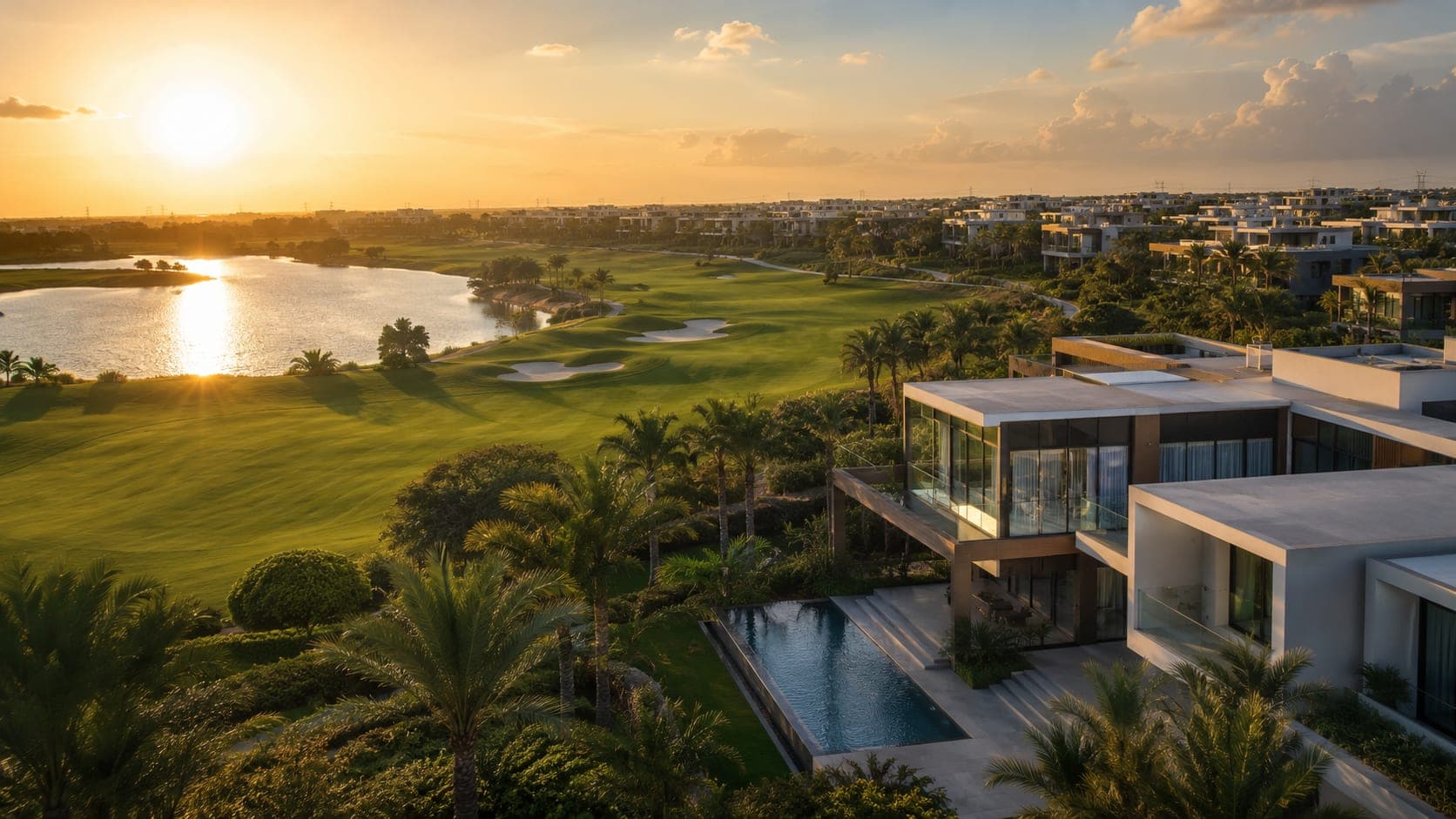 Villas & Townhouses for Sale in DAMAC Hills, area view in Dubai