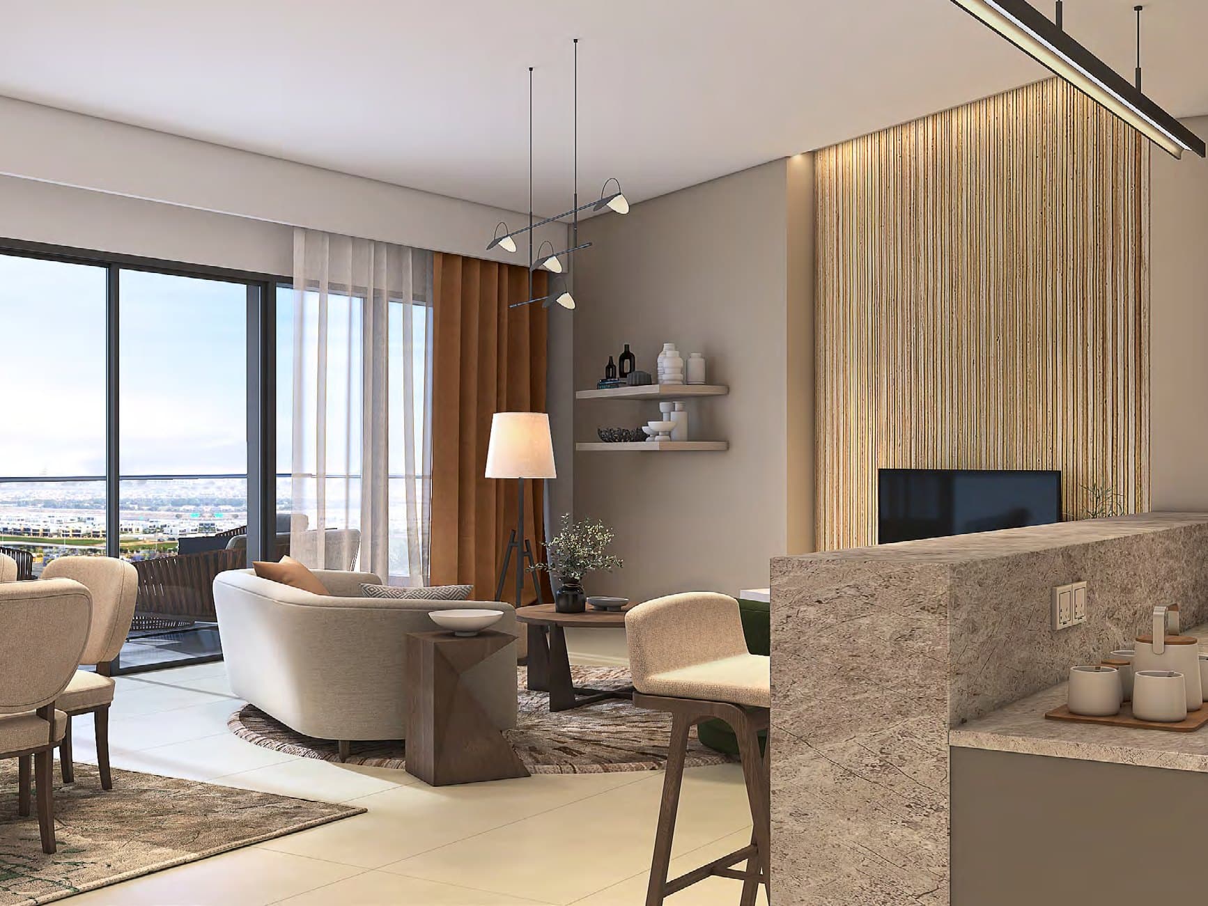 Semi Furnished 1-Bed Apartment for Sale in DAMAC Hills with Golf View