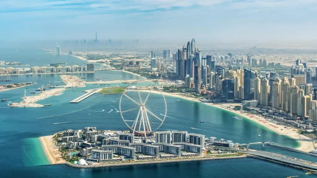 Dubai business district reflecting economic diversification