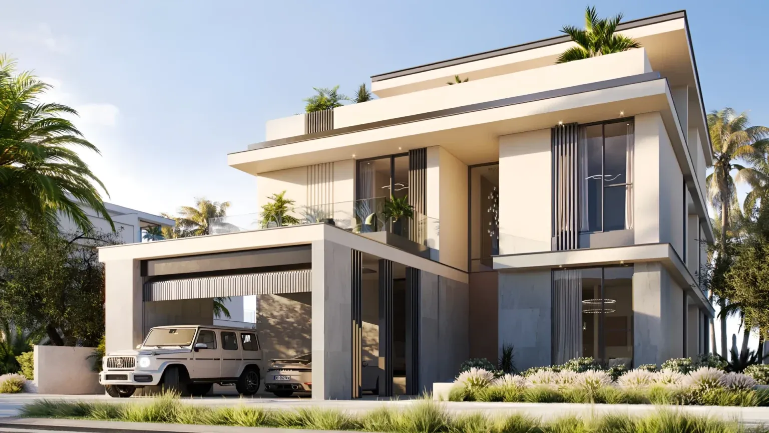Beachfront Coral villa at Palm Jebel Ali in Dubai