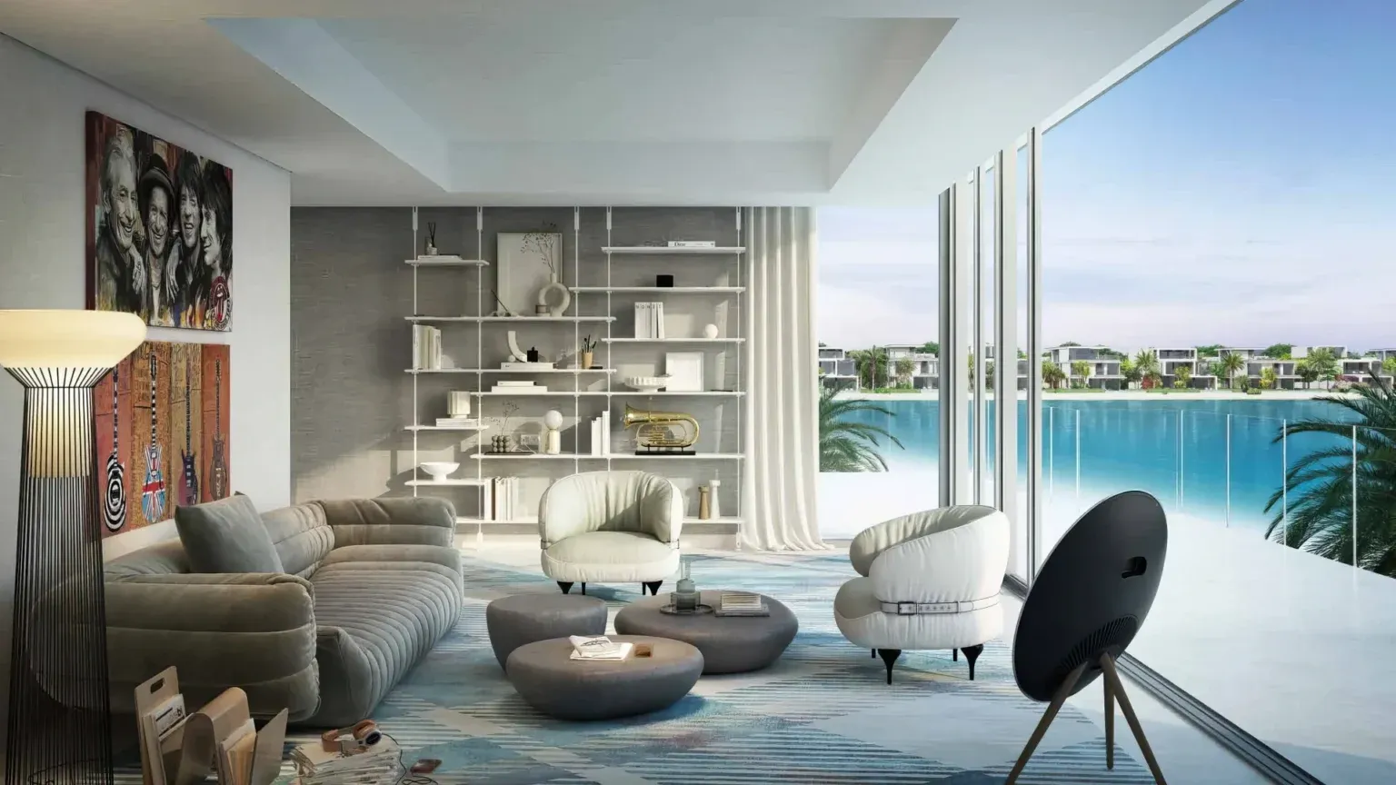 Luxury Beach villa exterior at Palm Jebel Ali
