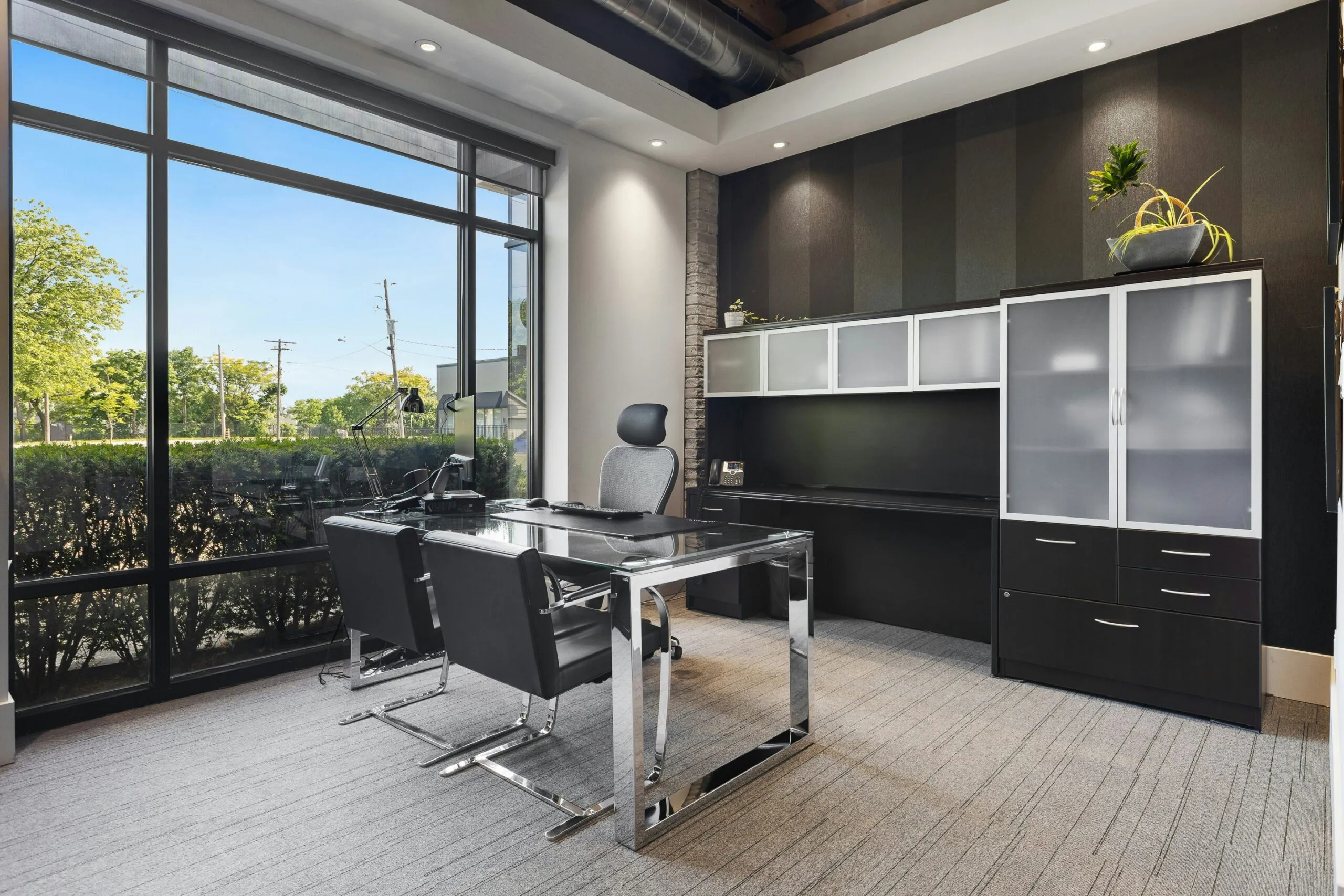 A modern real estate office in Dubai
